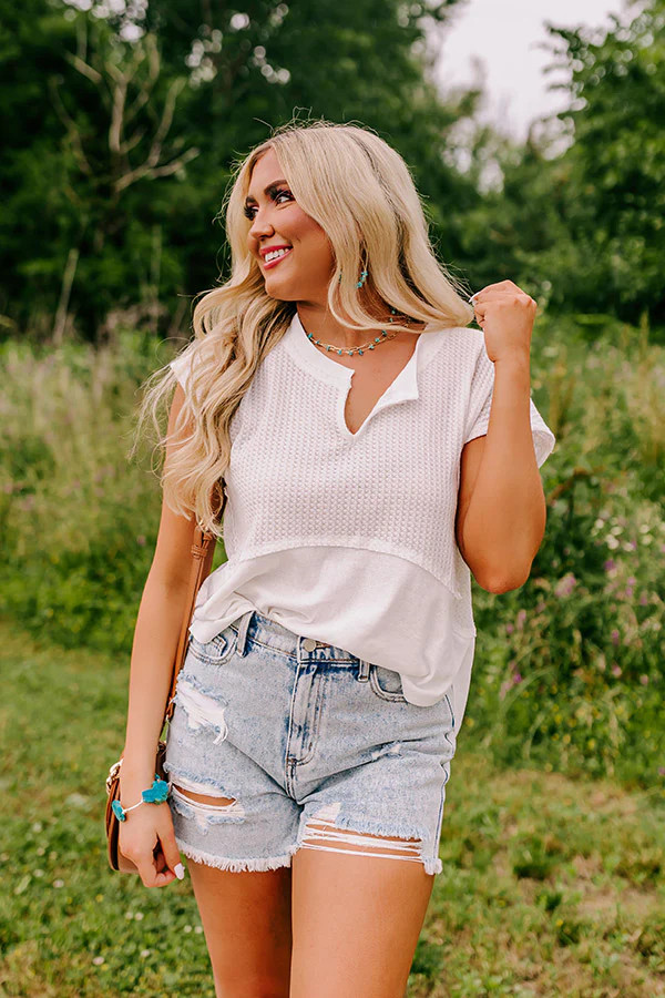 Comfort Show Waffle Knit Top | Impressions Online Boutique