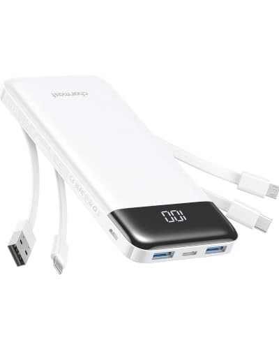 charmast Power Bank Portable Charger with Reinforced Built-in 4 Cables | Amazon (US)