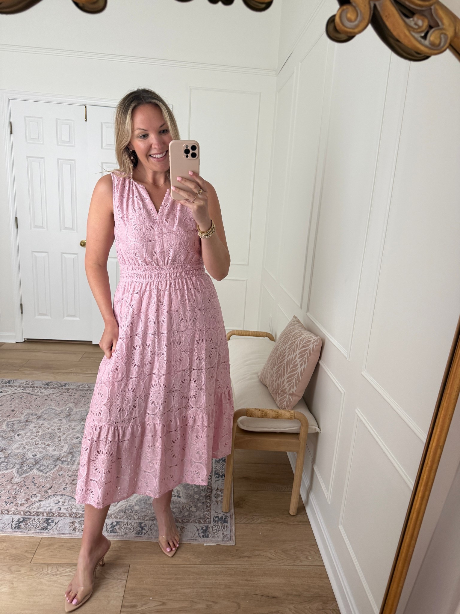 Baby shower / bridal shower / spring occasion dress! Love that you can wear a regular bra with this! Wearing a med