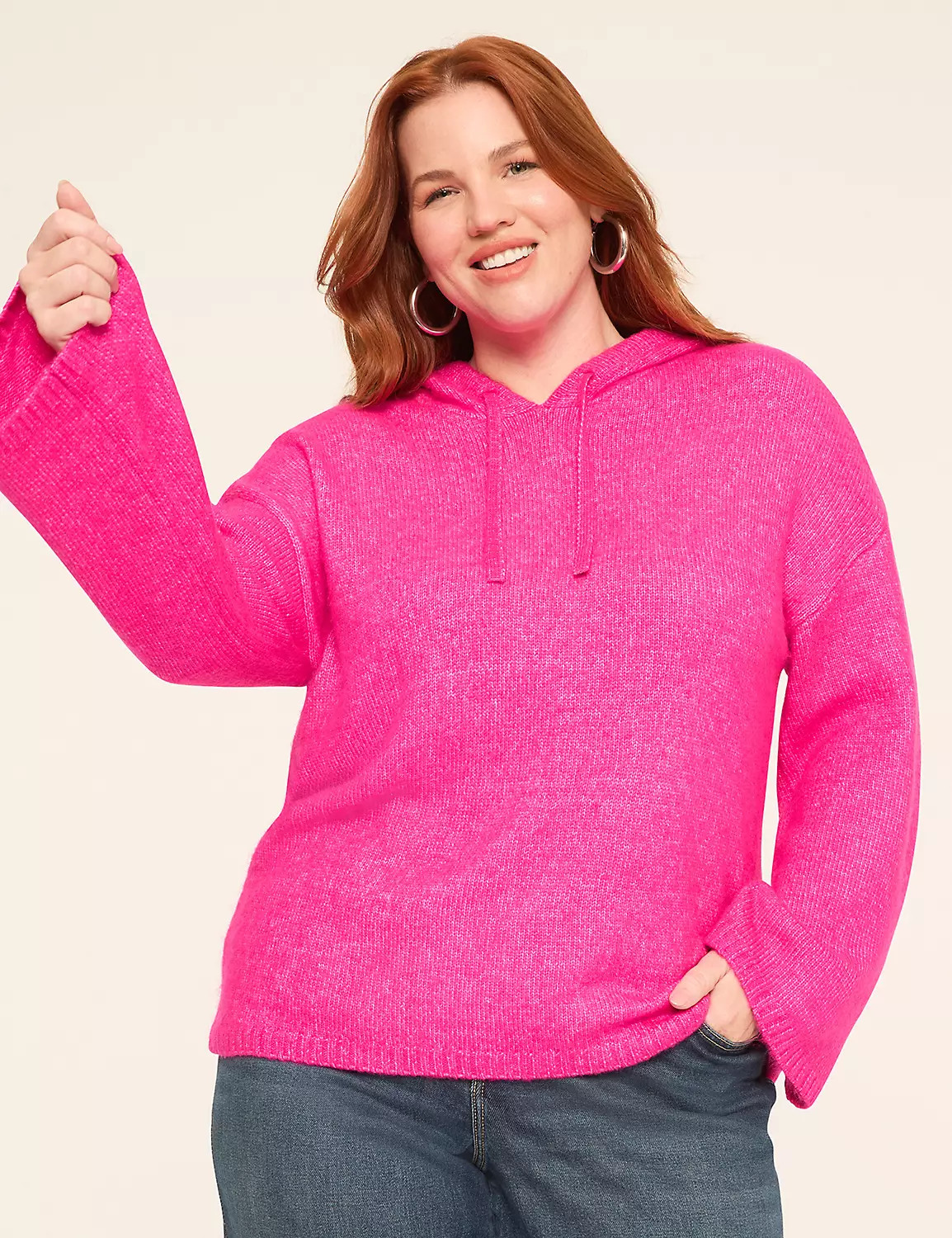 Long-Sleeve Hoodie Sweater | Lane Bryant (US)