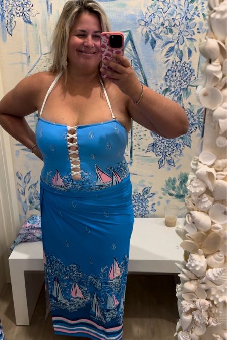 Winner set!  Lilly Pulitzer bathing suit and coverup skirt!

Wearing a 12 in the suit and a L in the skirt.  I always size up for swim.

#LTKMidsize #LTKSeasonal #LTKOver40