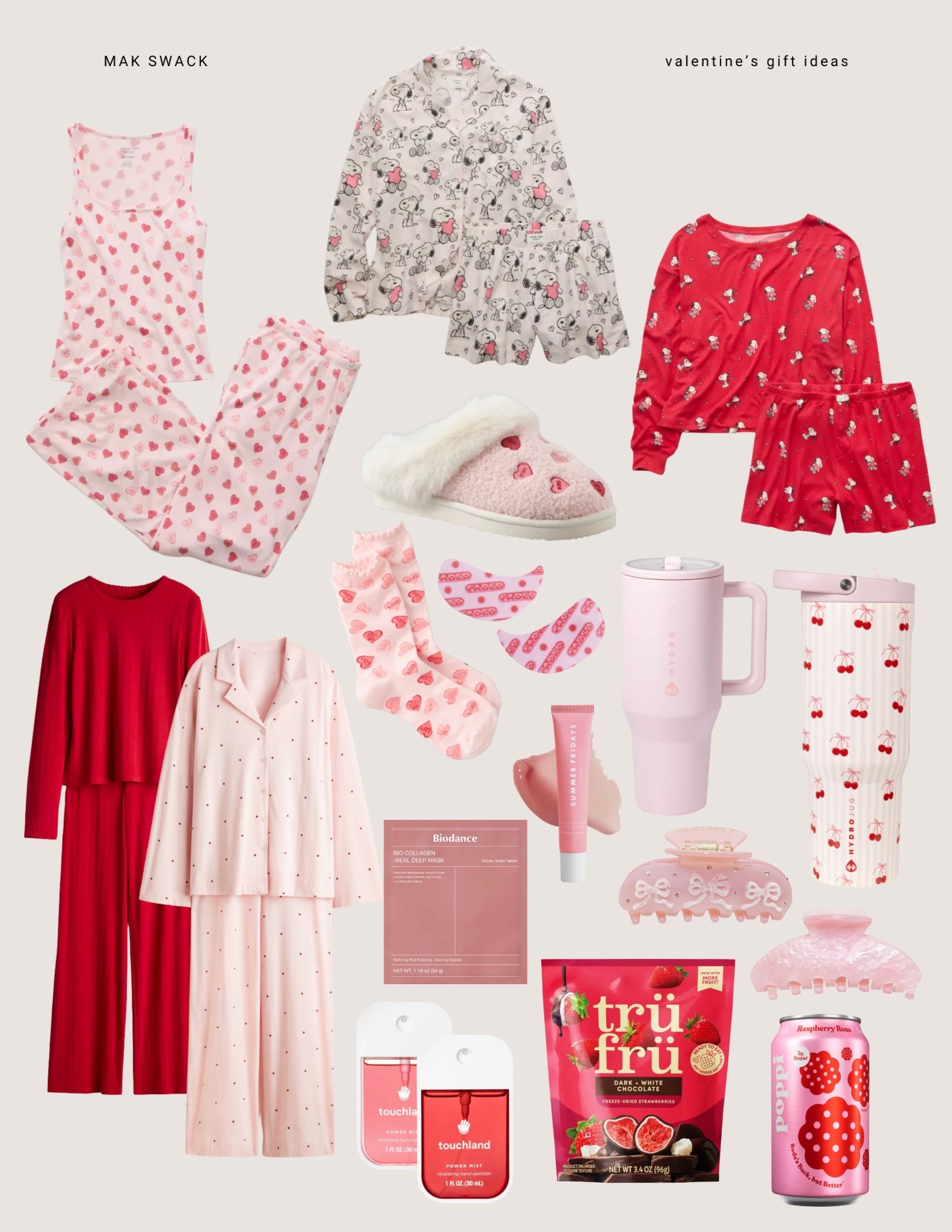 Valentine’s gift basket ideas curated by yours truly 💕 From cozy PJs and slippers to cute self-care finds and HydroJug faves — now send this to your significant other and make sure they’re ahead of the game… or just spoil yourself 😘#LTKGiftGuide 

#LTKValentine #LTKselfcare #LTKSeasonal