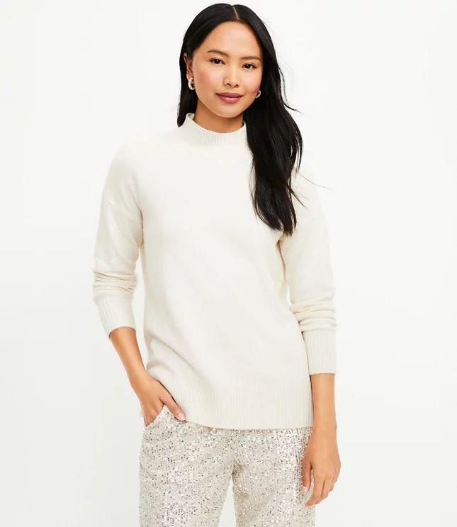 Turtleneck Tunic Sweater | LOFT