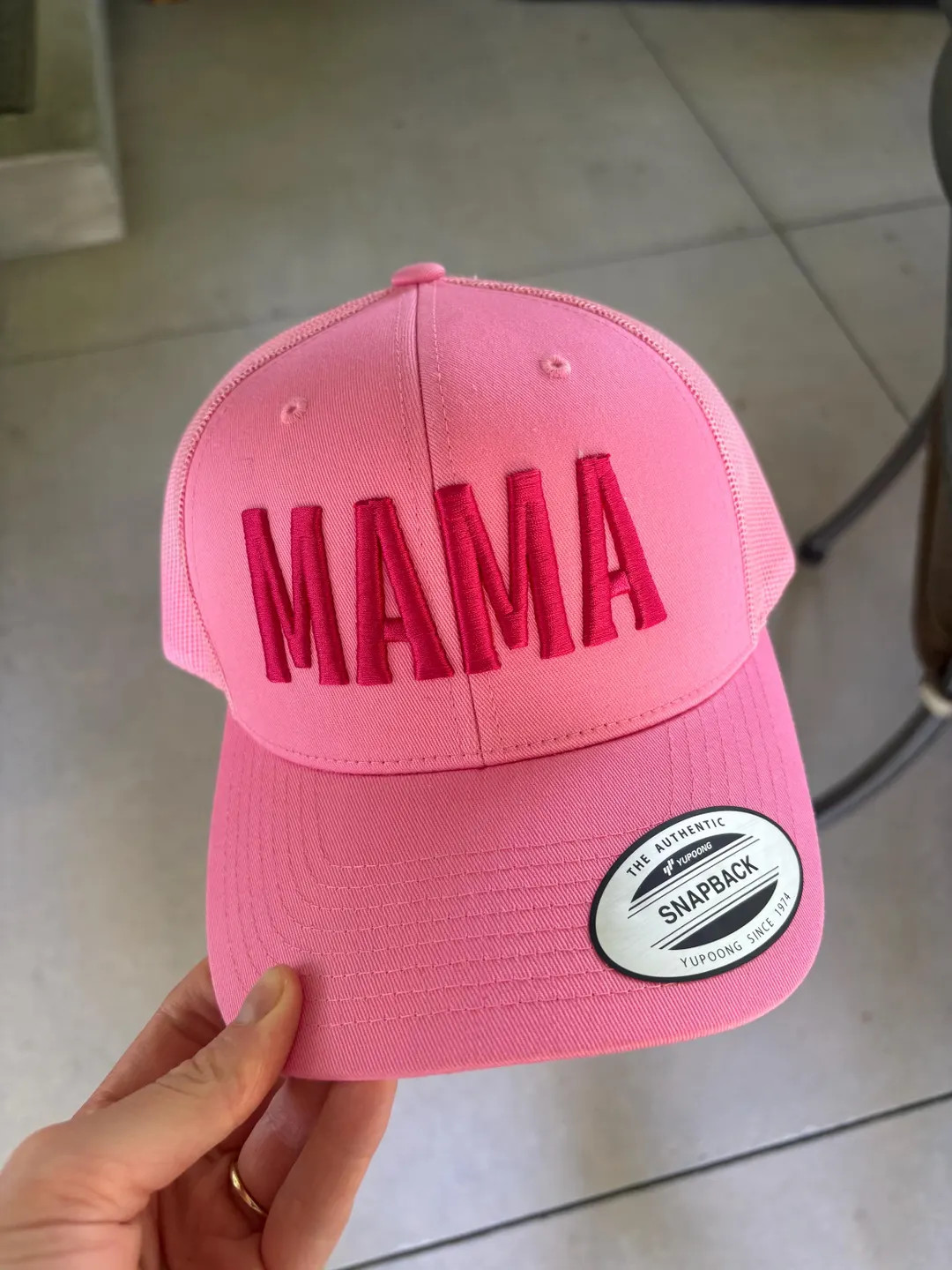 Pink Snapback Hat for Mom Fashion Accessory Gift Idea for Mother Day Present Casual Style Mom Hat... | Etsy (US)