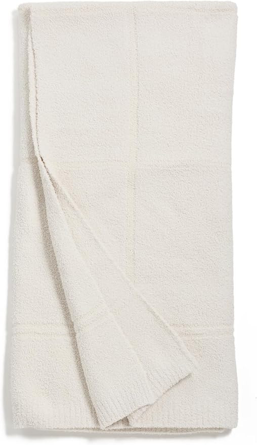Barefoot Dreams CozyChic Cotton Tonal Plaid Throw, 54" x 72" (Cream) | Amazon (US)
