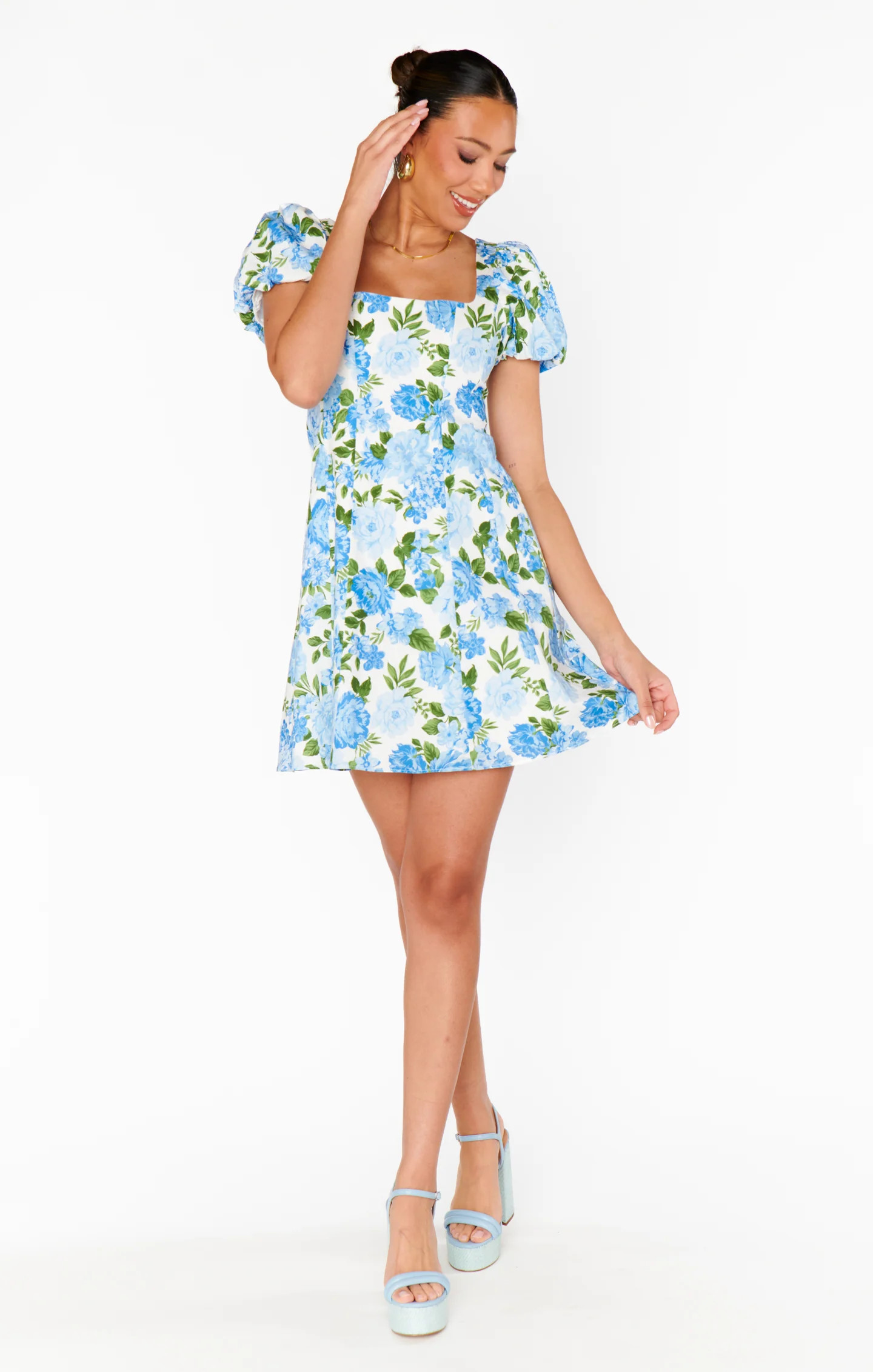 Mia Dress ~ Cottage Floral Blue | Show Me Your Mumu