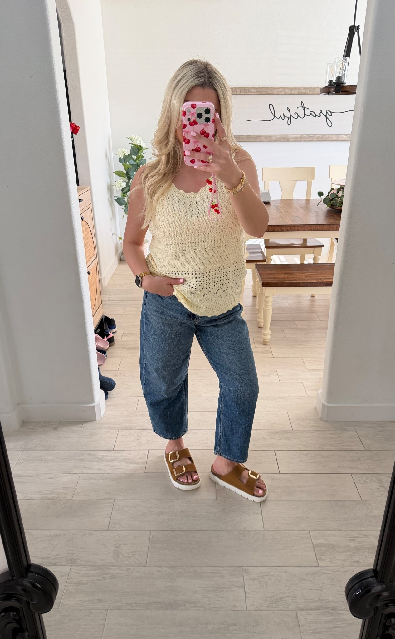 Spring outfit on sale
Small tank
Barrel jeans size 4
Sandals tts

#LTKootd #LTKSaleAlert