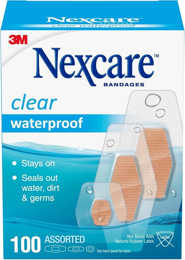 Nexcare Waterproof Clear Bandages, Covers And Protects, 360 Degree Seal Around The Pad Offers Exc... | Amazon (US)