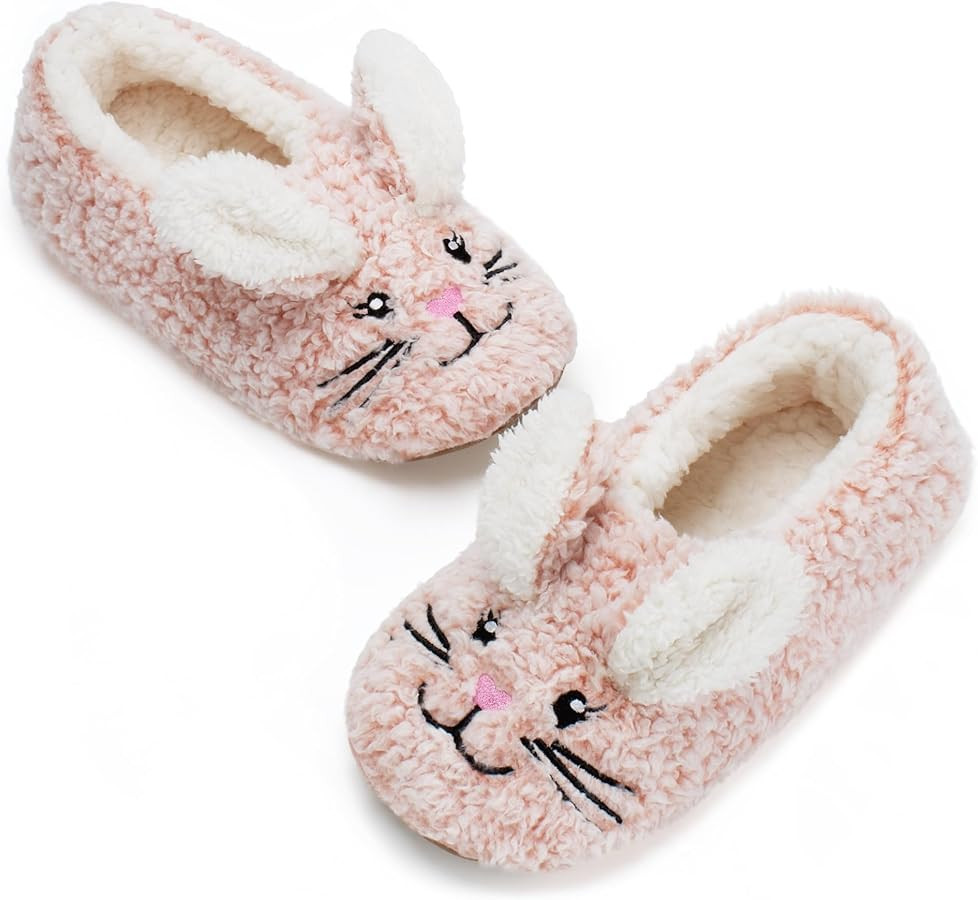 Cozylook Cute Animal Slippers Soft Sole House Slippers Fuzzy Warm Indoor Non Slip Grip Funny Anim... | Amazon (US)