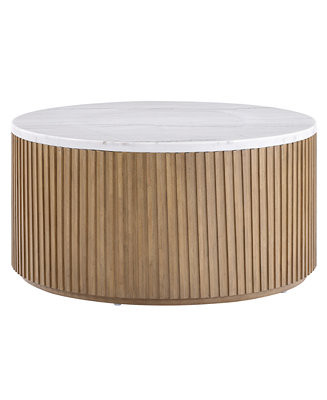 Colby 36" Marble Round Coffee Table  - Macy's | Macy's