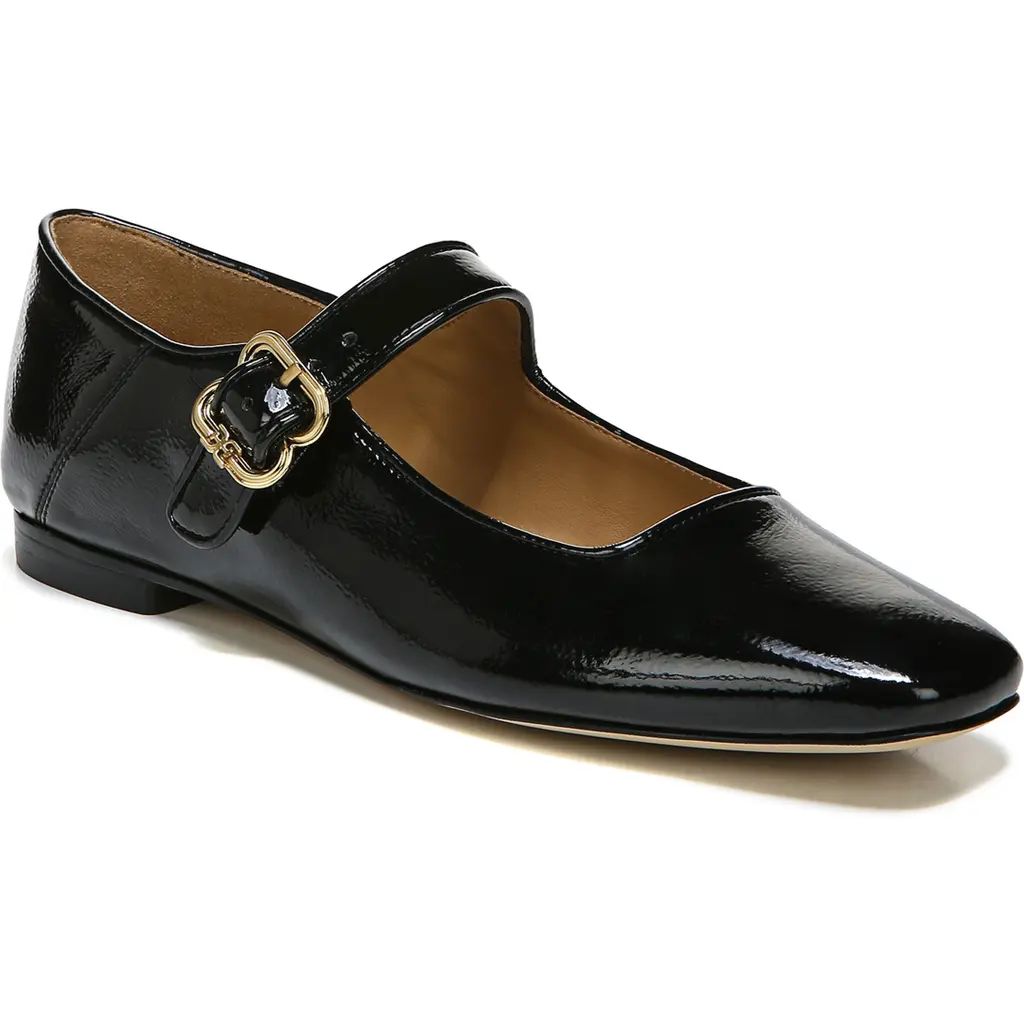 Sam Edelman Michaela Mary Jane Flat in Black Patent at Nordstrom, Size 10.5 | Nordstrom