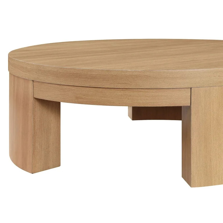 Beautiful Mod Round Coffee Table by Drew Barrymore, Warm Honey Finish | Walmart (US)