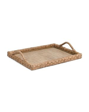 27x21 Large Rectangular Chunky Woven Bankuan Tray | TJ Maxx