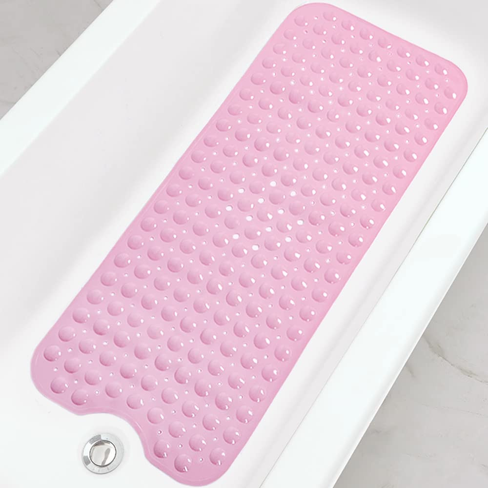 Linoows Bathtub and Shower Mats, Extra Long Non-Slip Bath Tub Mat 39 x 16 Inch, Machine Washable ... | Amazon (US)