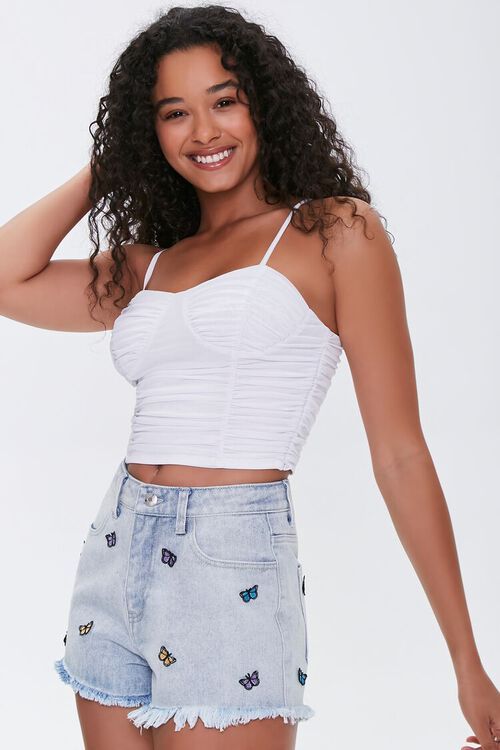 Sweetheart Ruched Cropped Cami | Forever 21 (US)
