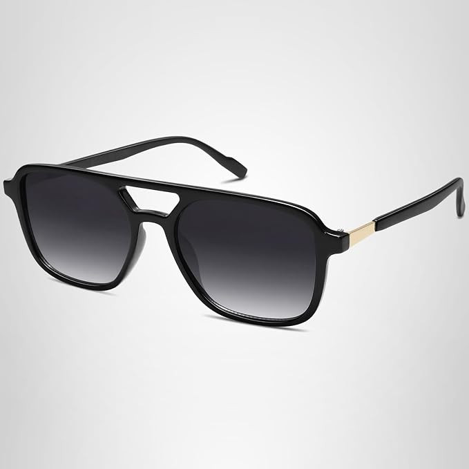 SOJOS Retro Aviator Sunglasses for Women Men,Trendy Rectangle Womens Mens Shades Sun Glasses SJ22... | Amazon (US)
