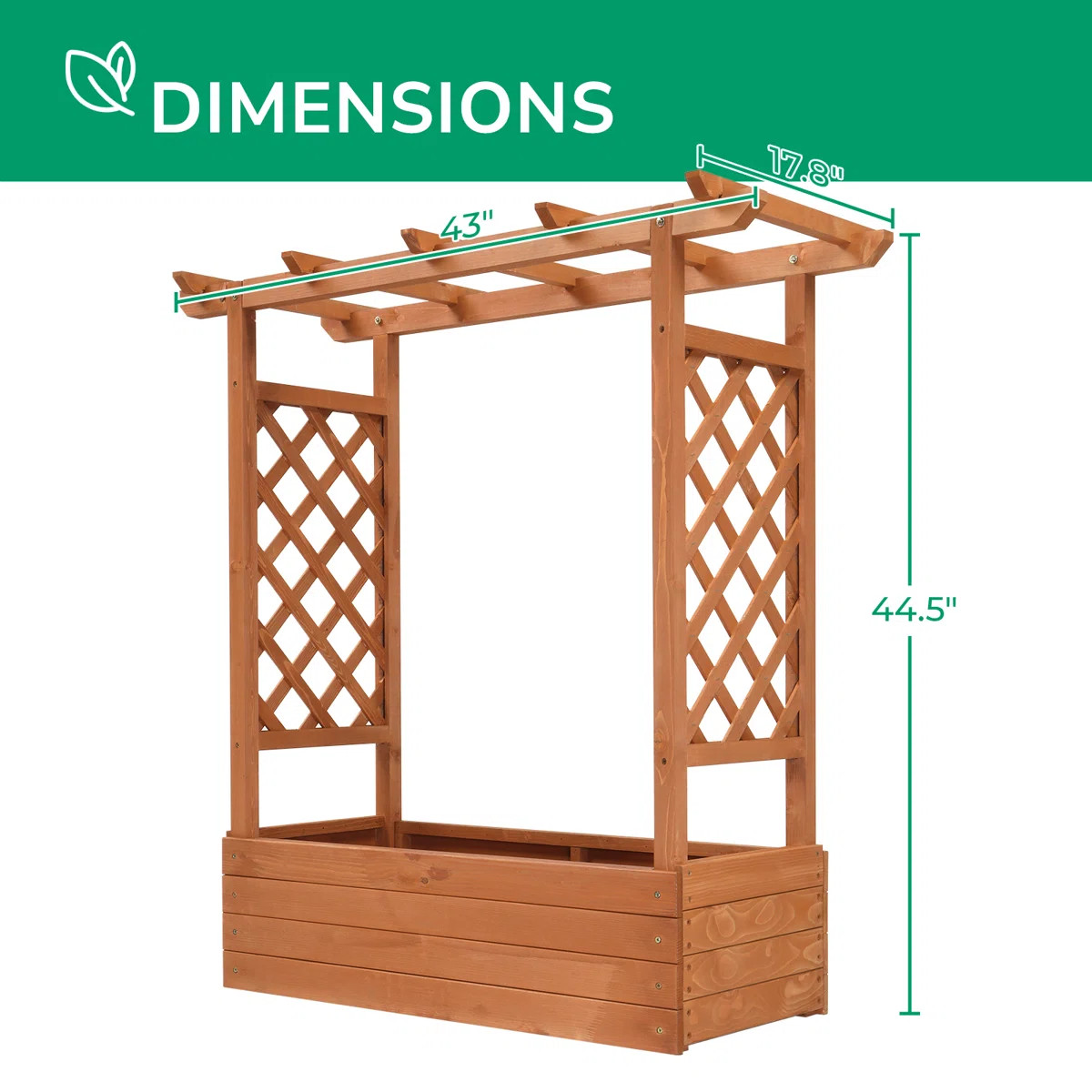 Sabeera Wood Planter Box with Trellis | Wayfair North America