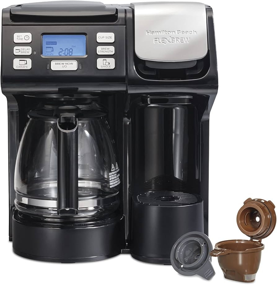 Hamilton Beach 49902 FlexBrew Trio 2-Way Coffee Maker, Compatible with K-Cup Pods or Grounds, Com... | Amazon (US)