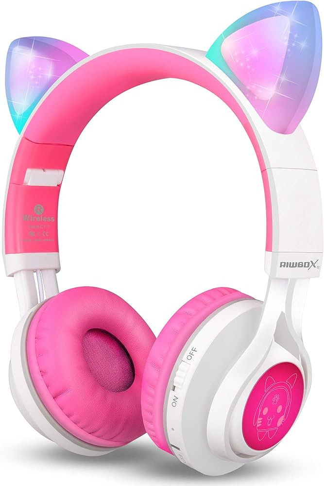 Riwbox ct-7 Cat Ear LED Light Up headphones              
 Wireless  

 Bluetooth | Amazon (US)