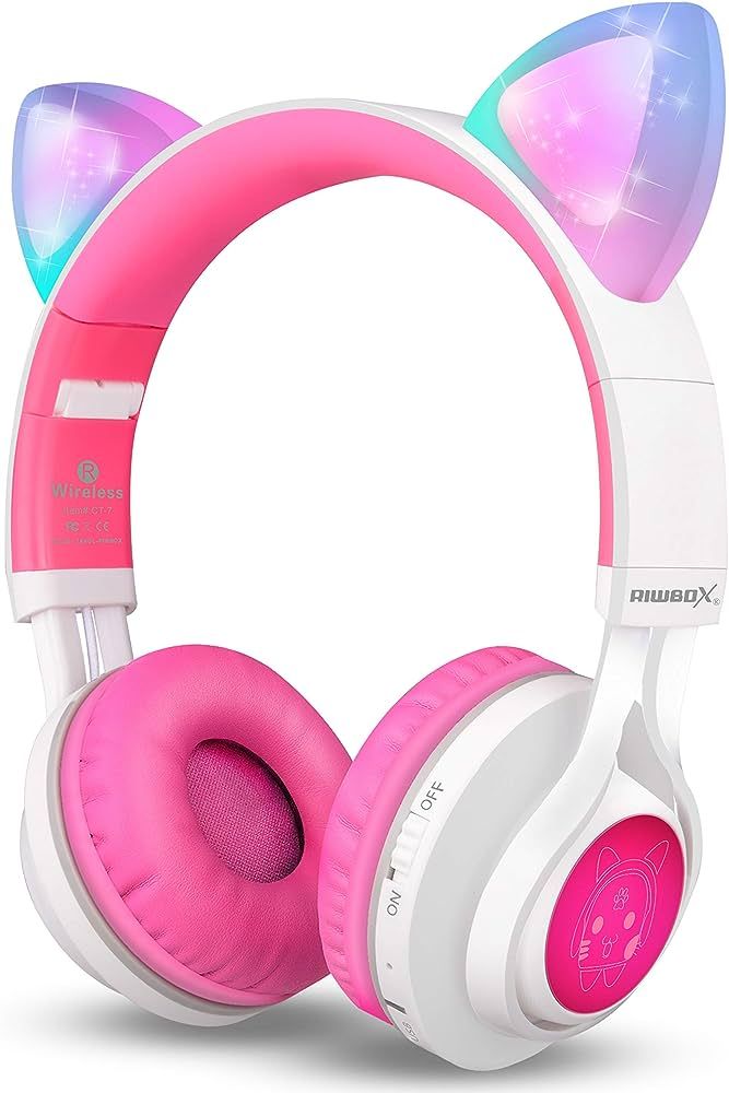 Riwbox ct-7 Cat Ear LED Light Up headphones              
 Wireless  

 Bluetooth | Amazon (US)