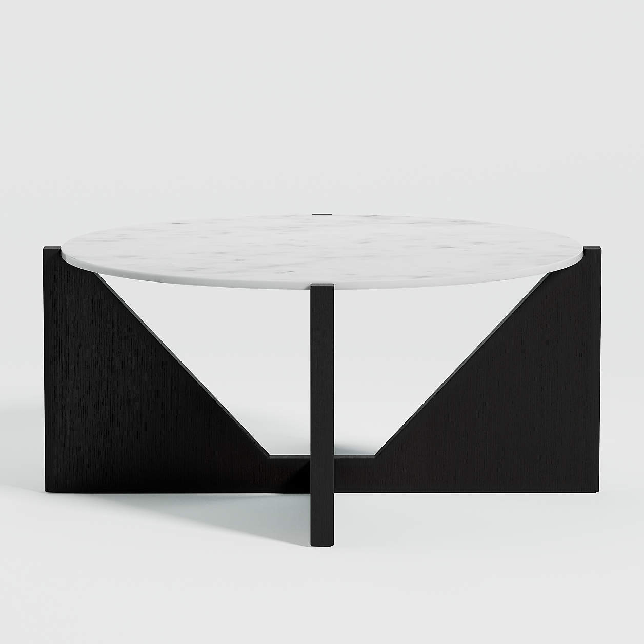 Miro Black Marble Coffee Table with Black Wood Base | Crate & Barrel | Crate & Barrel
