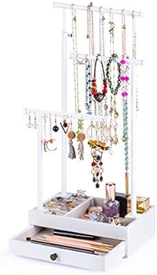 Love-KANKEI Necklace Holder Jewelry Tree Stand Adjustale Height with Large Storage for Necklaces ... | Amazon (CA)