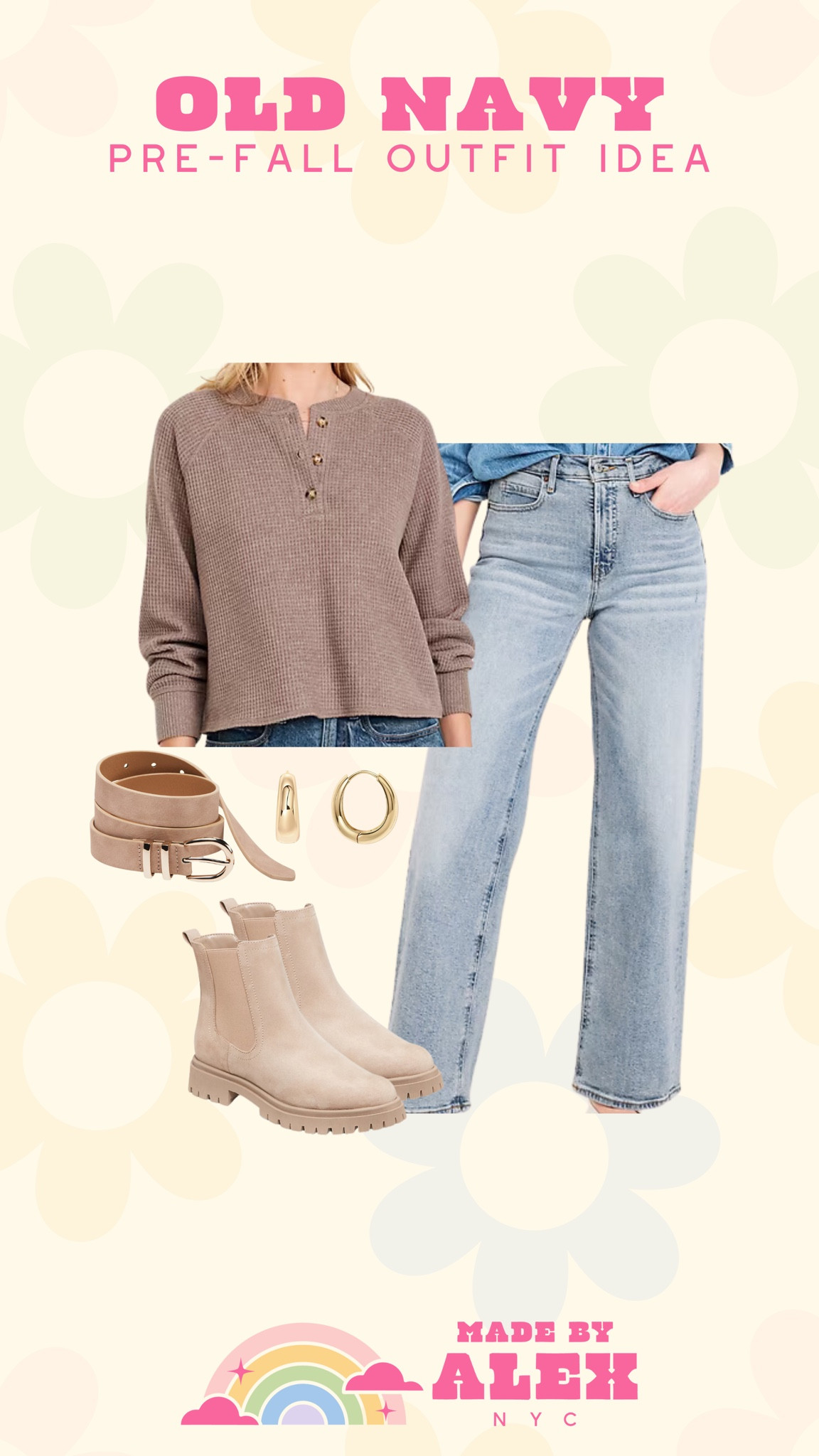 Old Navy pre fall outfit idea!

old navy, pre fall outfit inspo, fall fashion, affordable fashion, ootd, jeans, fall sweaters, fall shoes

#LTKSeasonal #LTKStyleTip