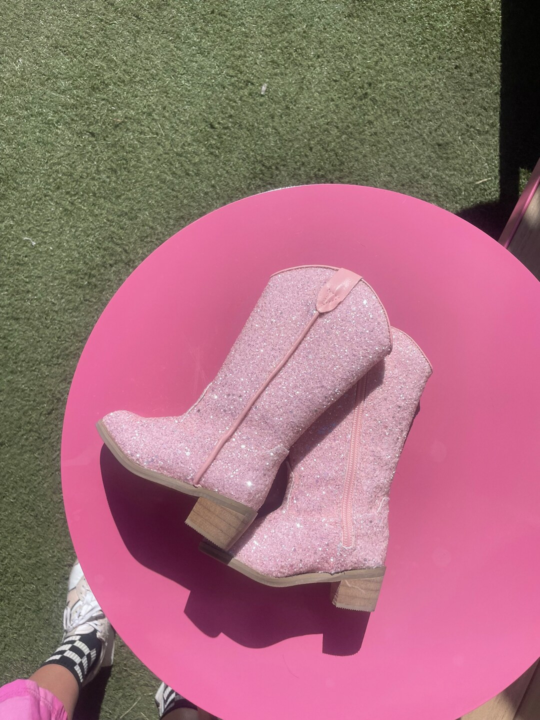Sparkly Pink Toddler Cowgirl Boots - Etsy | Etsy (US)