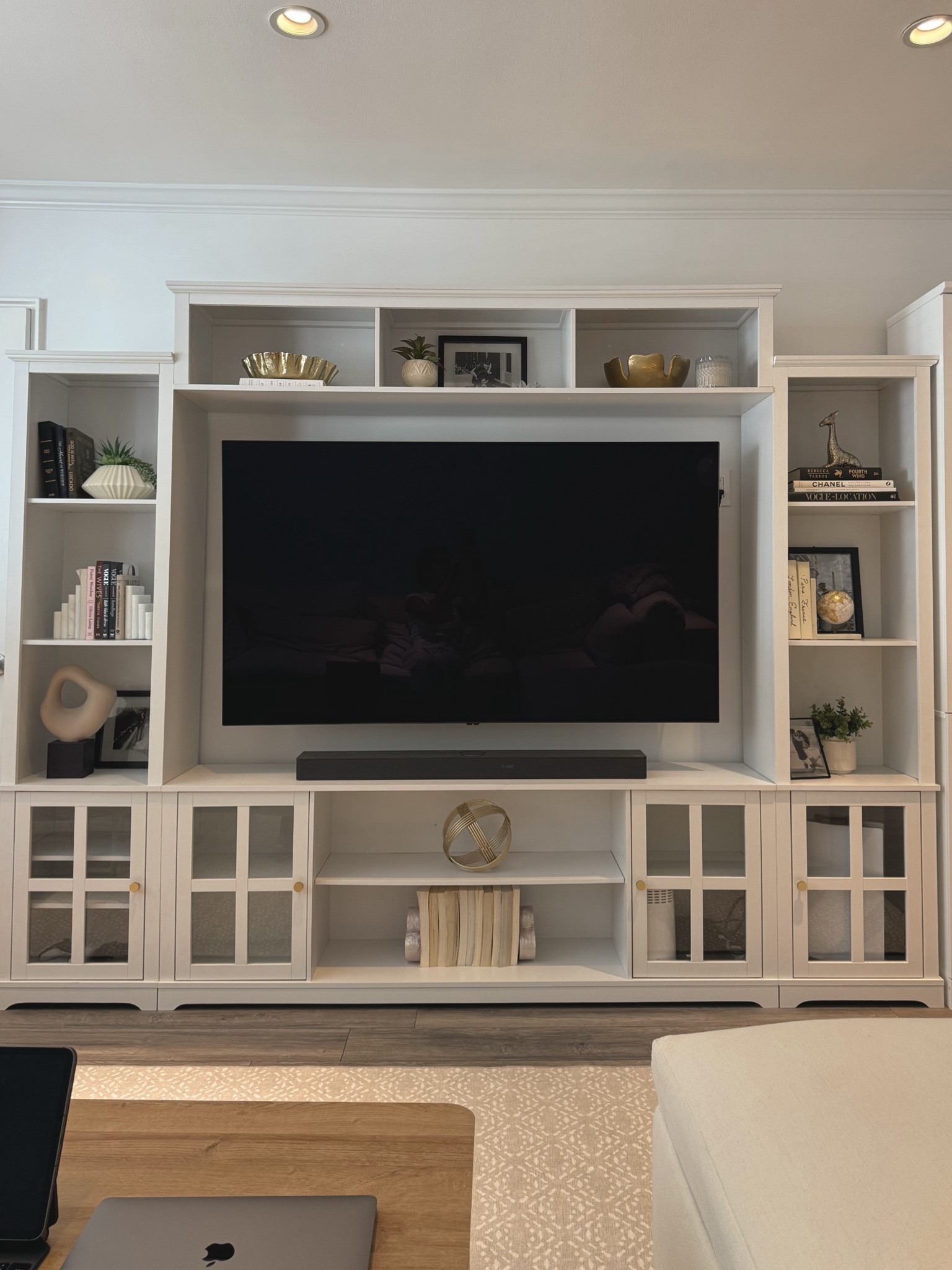 tv media center 🫶🏼 book shelves, interior design, home design 