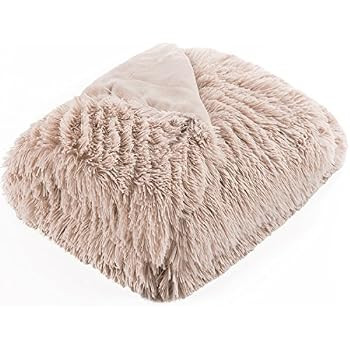 Bedsure Plush Faux Fur Reversible Fleece Bed Throw Fuzzy Nap Blanket –Super Soft Lightweight Th... | Amazon (US)