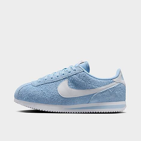 Nike Women's Cortez Vintage Suede Casual Shoes in Aluminum/White Size: 12.0 | Finish Line (US)