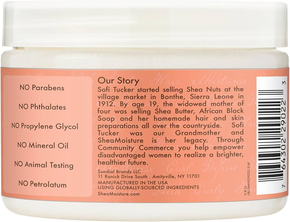 Amazon.com: SheaMoisture Smoothie Curl Enhancing Cream Coconut and Hibiscus for Thick, Curly Hair... | Amazon (US)