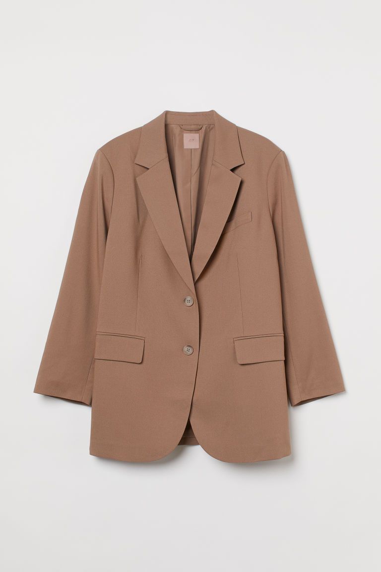 H & M - H & M+ Oversized Blazer - Beige | H&M (US + CA)