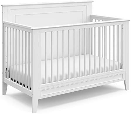 Storkcraft Solstice 5-In-1 Convertible Crib (White) – GREENGUARD Gold Certified, Converts to To... | Amazon (US)