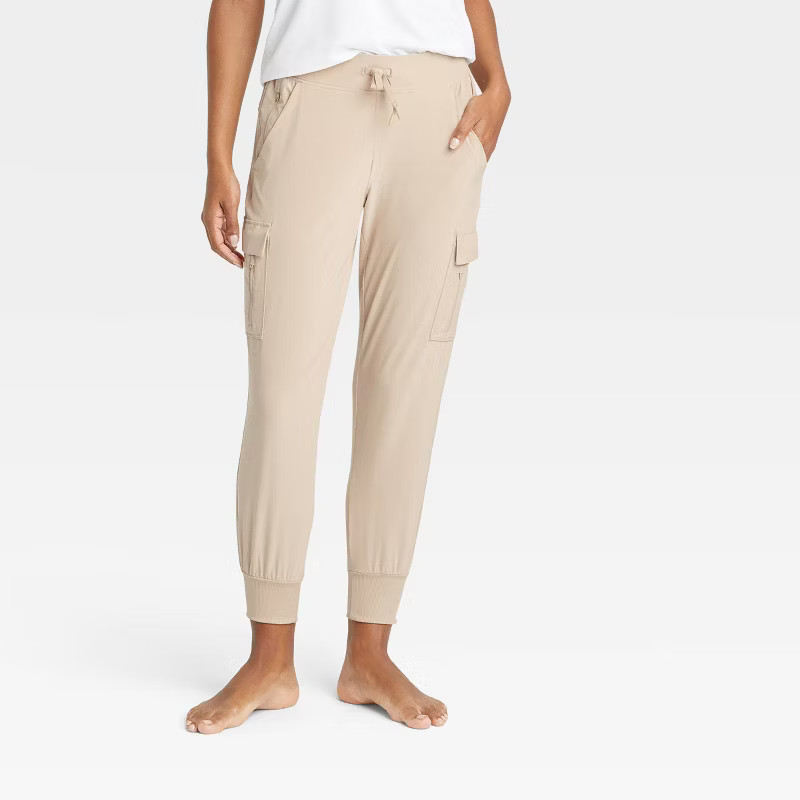 Women's Stretch Woven Tapered Cargo Pants - All in Motion™ | Target