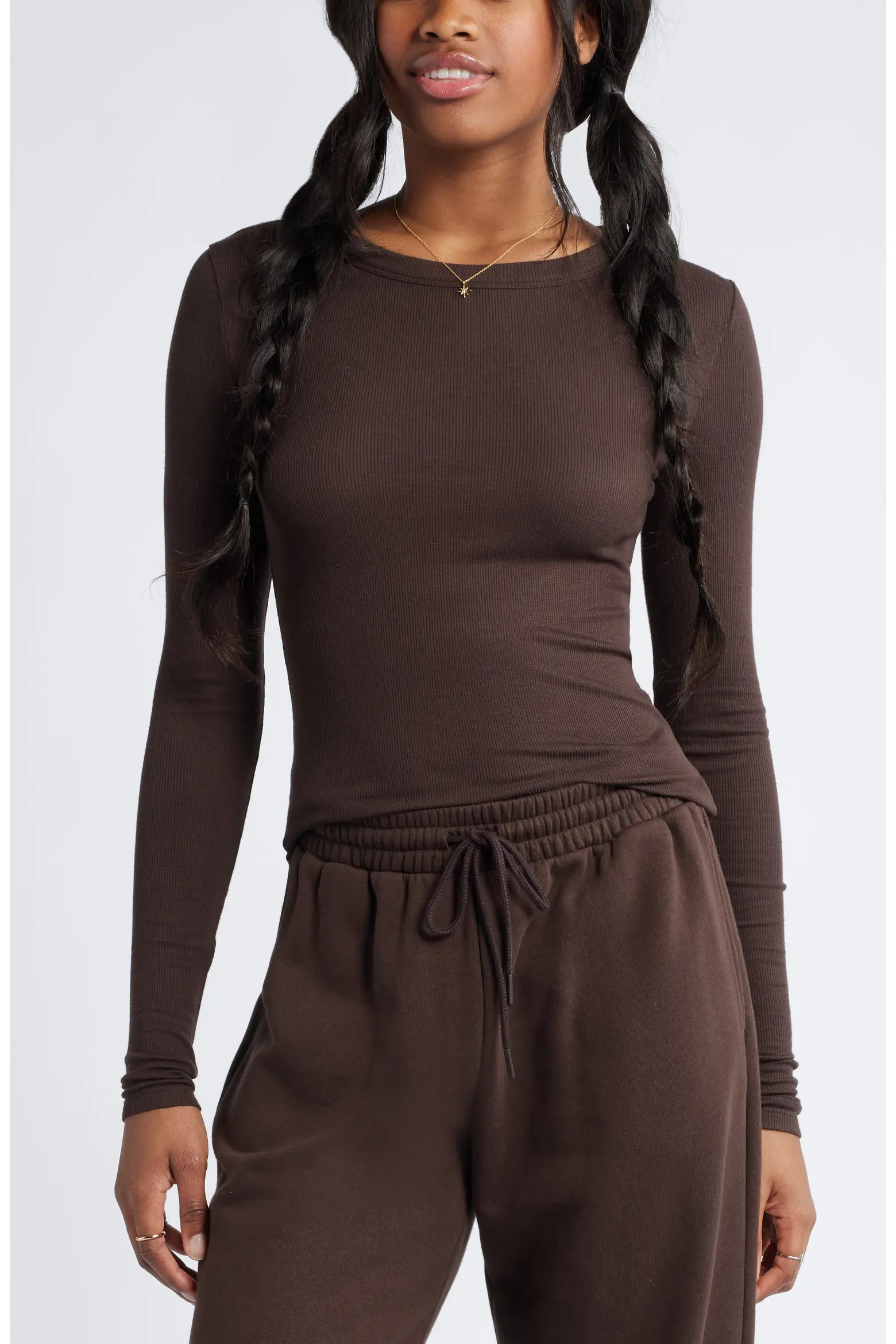 BP. Ribbed Long Sleeve T-Shirt (Women) | Nordstrom | Nordstrom