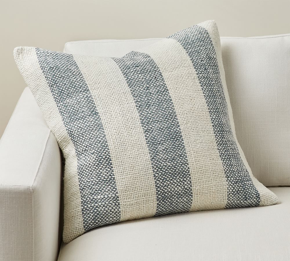Faye Textured Striped Pillow Cover | Pottery Barn (US)