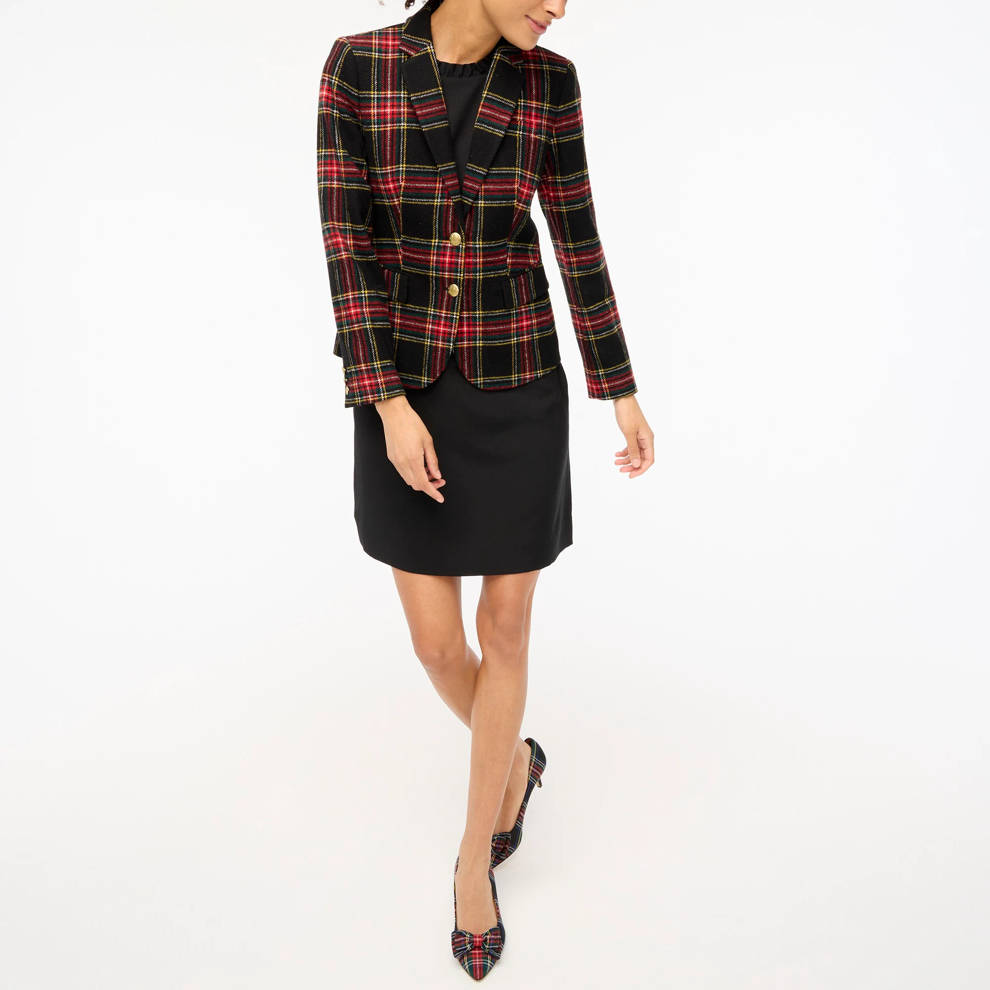 Stewart tartan wool-blend schoolboy blazer | J.Crew Factory