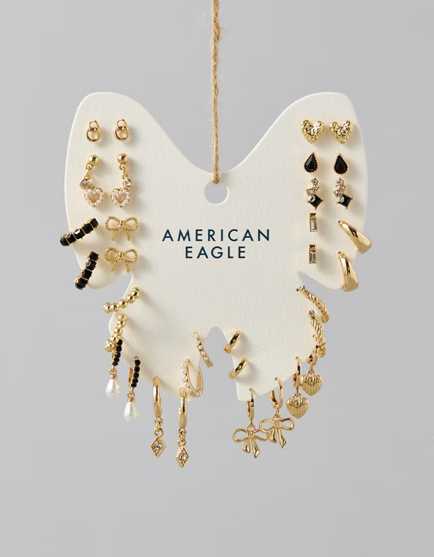 AE Bow Earrings 18-Pack | American Eagle Outfitters (US & CA)