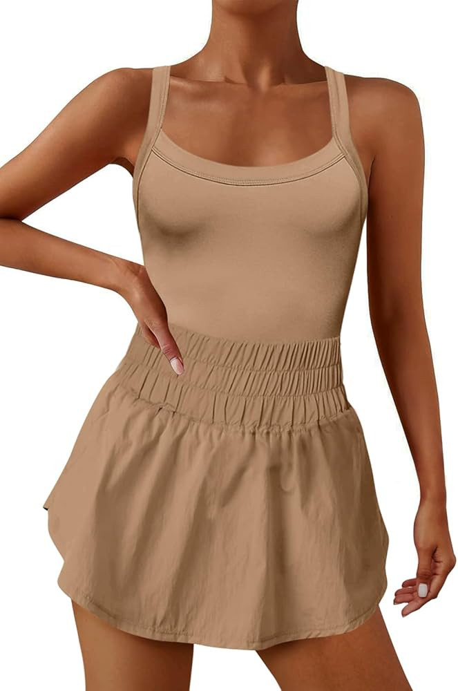 SENSERISE Womens Athletic Romper Running Onesie One Piece Workout Sets Tennis Dresses Shorts Golf... | Amazon (US)