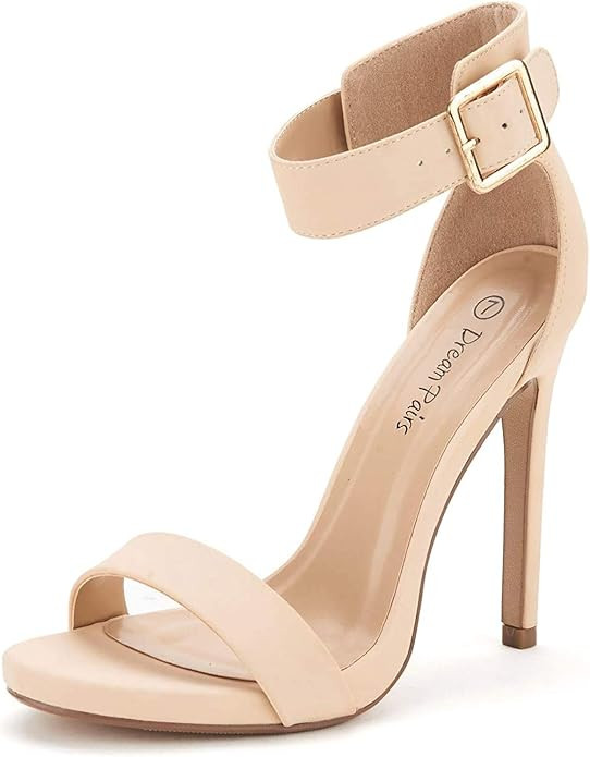 DREAM PAIRS Women's Ankle Strap Pumps Heel Sandals | Amazon (US)