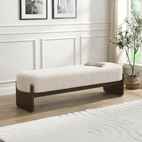 Christopher Knight Home Arden Minimalist Style Rectangular Loop Yarn Fabric Ottoman Bench, Rubber... | Amazon (US)