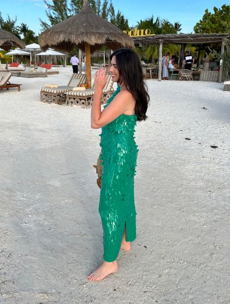 Wedding guest dress tropical vacation dress asos embellished dress green dress maxi dress

#LTKwedding #LTKstyletip