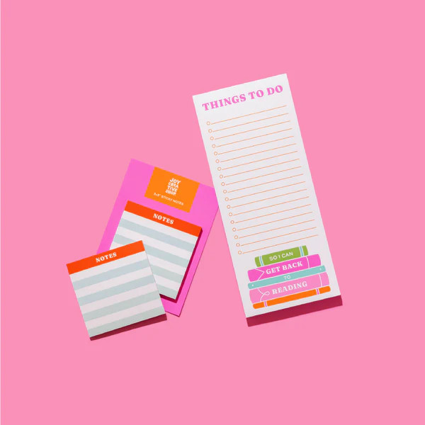 Book Lovers Things To Do Notepad + Sticky Notes Bundle | Joy Creative Shop
