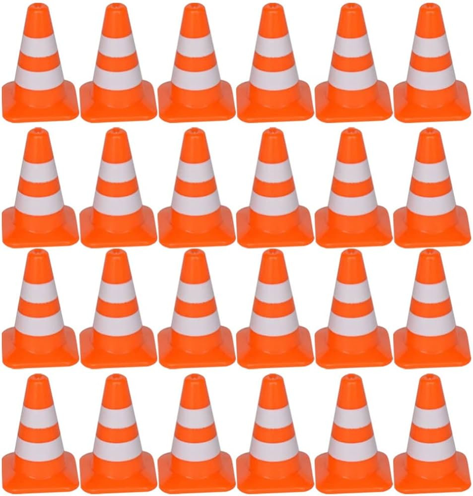 NUOBESTY 50Pcs Mini Traffic Cones, 0.98in Mini Traffic Cones Signs Miniature Sports Training Road... | Amazon (US)