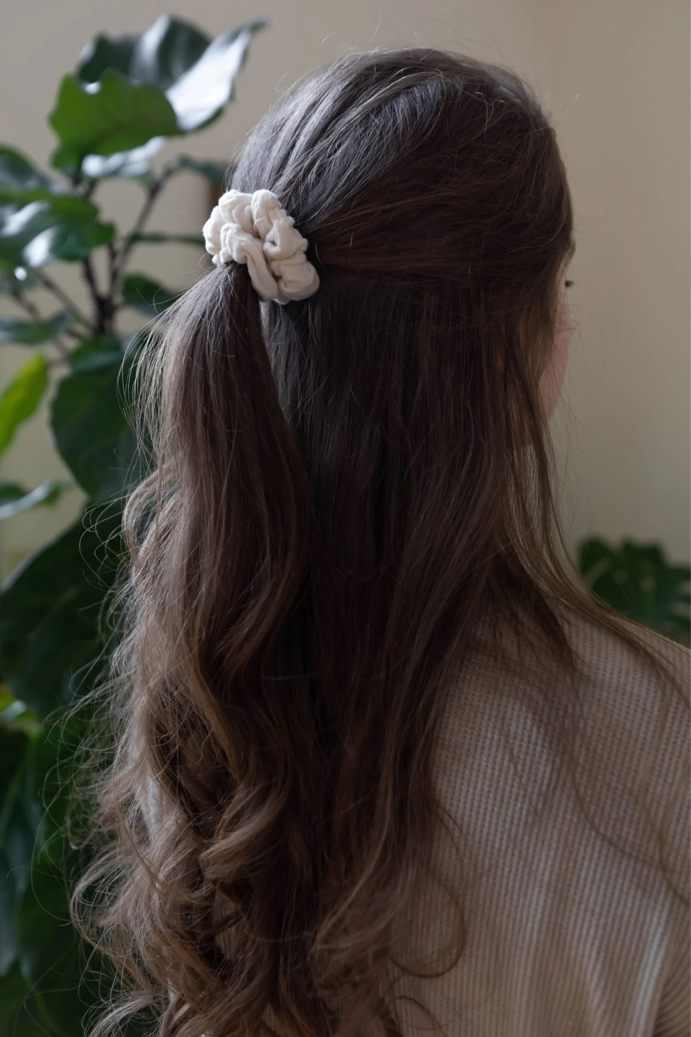 Cute simple hairstyle with a cozy a scrunchy and cardigan #cardigan #luxuryloungewear #scrunchie #hairstyle #loungewear 

#LTKstyletip #LTKhome #LTKunder50