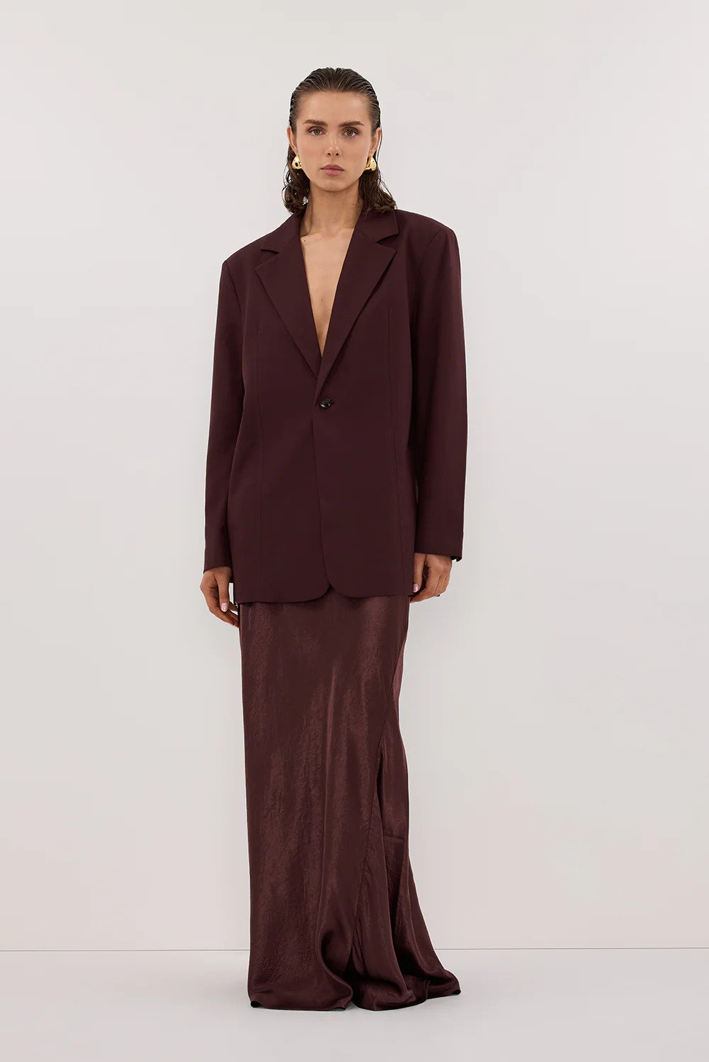 PRUE WALNUT OVERSIZED BLAZER | DISSH