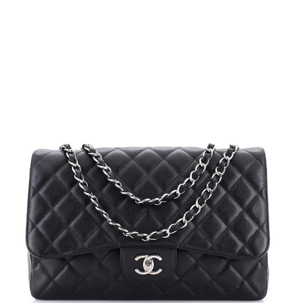Classic Single Flap Bag Quilted Caviar Jumbo | Rebag