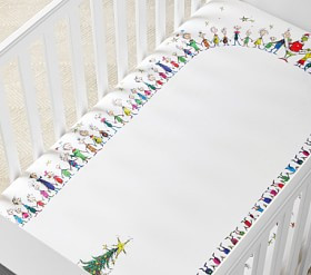 Dr. Seuss's The Grinch™ Picture Perfect Organic Crib Fitted Sheet | Pottery Barn Kids