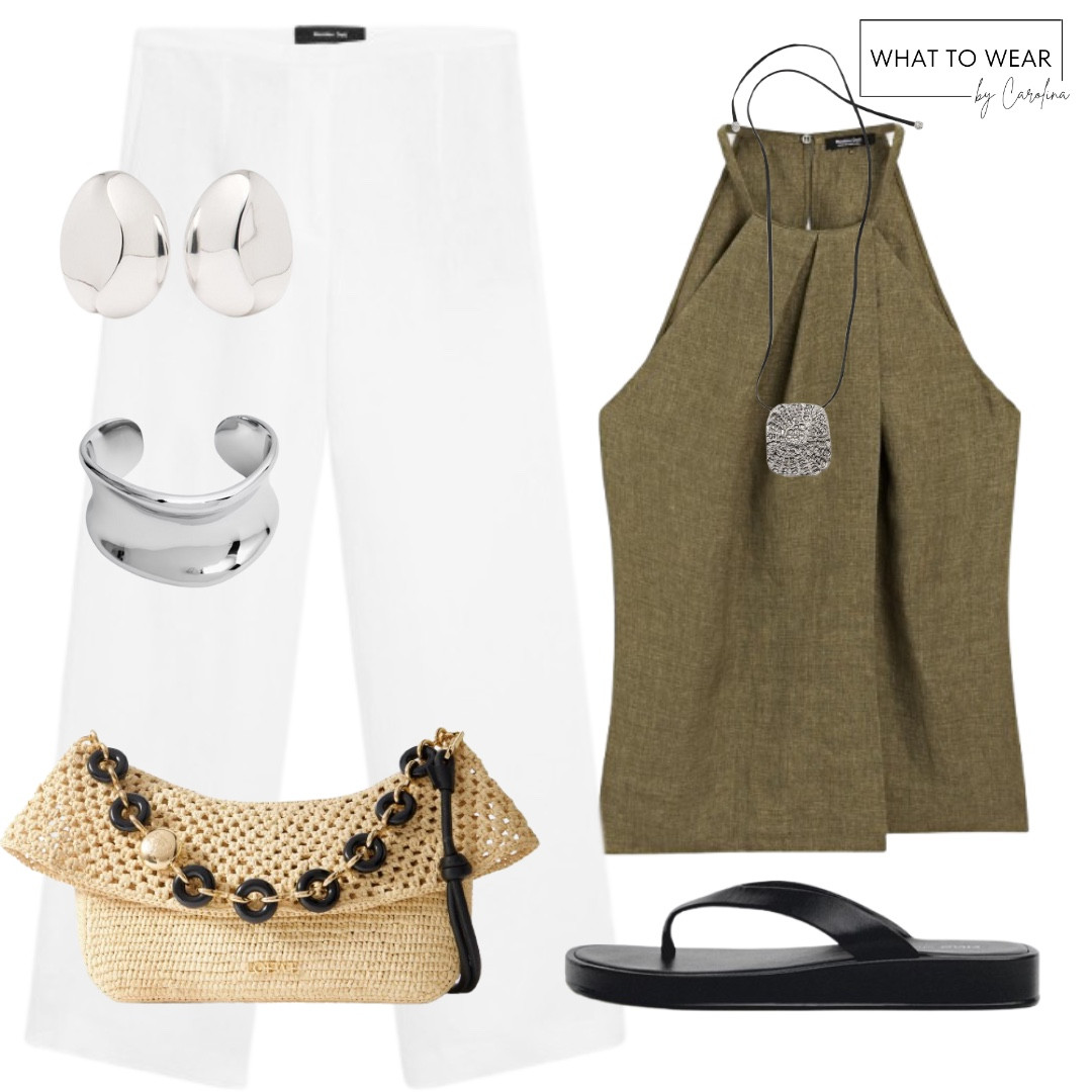 Looks with halter tops and white linen pants 
#haltertop #linenpants #summerlooks #massimoduttti #zara #zarawomen

#LTKFindsUnder100 #LTKFindsUnder50 #LTKStyleTip